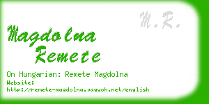 magdolna remete business card